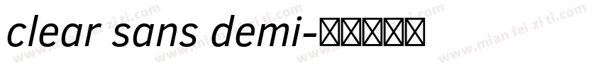 clear sans demi字体转换
